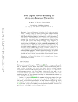Soft Expert Reward Learning for Vision-and-Language Navigation