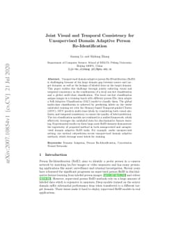 Joint Visual and Temporal Consistency for Unsupervised Domain Adaptive
  Person Re-Identification