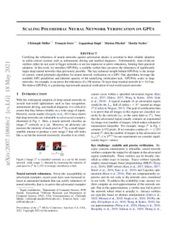 Scaling Polyhedral Neural Network Verification on GPUs