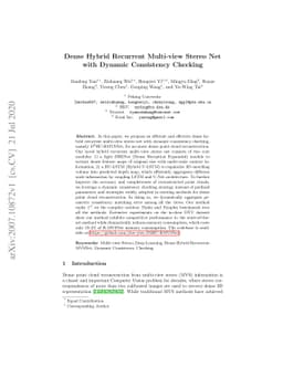 Dense Hybrid Recurrent Multi-view Stereo Net with Dynamic Consistency
  Checking