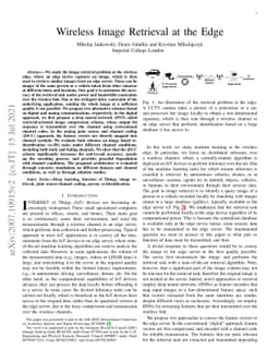Wireless Image Retrieval at the Edge