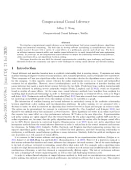 Computational Causal Inference