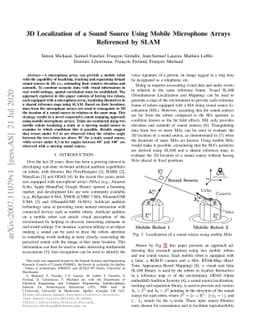 3D Localization of a Sound Source Using Mobile Microphone Arrays
  Referenced by SLAM