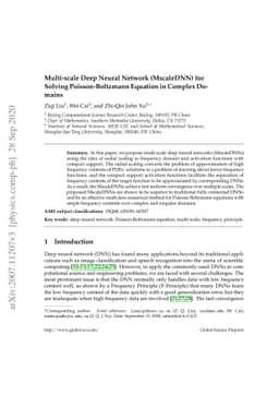 Multi-scale Deep Neural Network (MscaleDNN) for Solving
  Poisson-Boltzmann Equation in Complex Domains