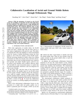 Collaborative Localization of Aerial and Ground Mobile Robots through
  Orthomosaic Map