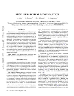 Blind hierarchical deconvolution