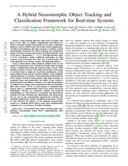 A Hybrid Neuromorphic Object Tracking and Classification Framework for
  Real-time Systems