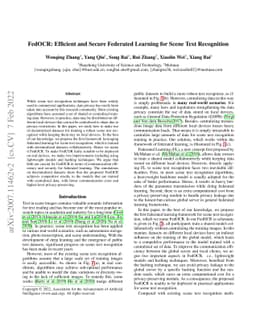 FedOCR: Communication-Efficient Federated Learning for Scene Text
  Recognition