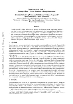 SemEval-2020 Task 1: Unsupervised Lexical Semantic Change Detection