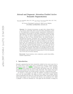 Attend and Segment: Attention Guided Active Semantic Segmentation