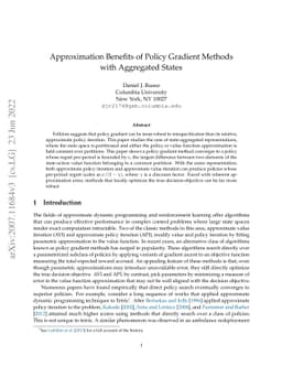 Approximation Benefits of Policy Gradient Methods with Aggregated States