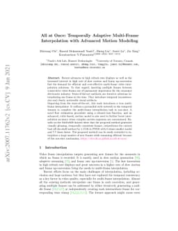 All at Once: Temporally Adaptive Multi-Frame Interpolation with Advanced
  Motion Modeling