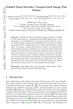 Guided Deep Decoder: Unsupervised Image Pair Fusion