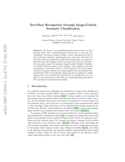 Zero-Shot Recognition through Image-Guided Semantic Classification