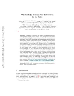 Whole-Body Human Pose Estimation in the Wild