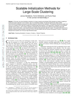 Scalable Initialization Methods for Large-Scale Clustering