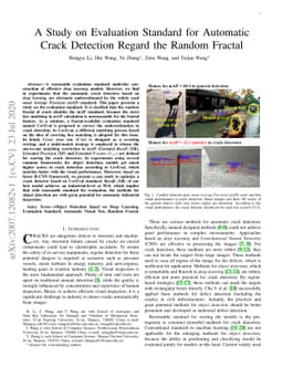 A Study on Evaluation Standard for Automatic Crack Detection Regard the
  Random Fractal