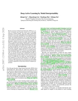 Deep Active Learning by Model Interpretability
