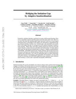 Bridging the Imitation Gap by Adaptive Insubordination