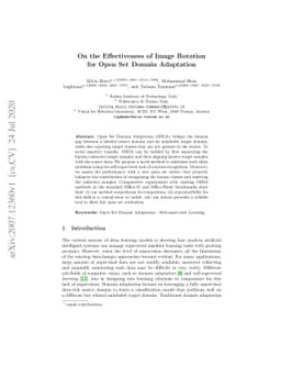 On the Effectiveness of Image Rotation for Open Set Domain Adaptation