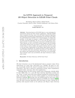 An LSTM Approach to Temporal 3D Object Detection in LiDAR Point Clouds