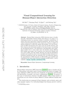 Visual Compositional Learning for Human-Object Interaction Detection