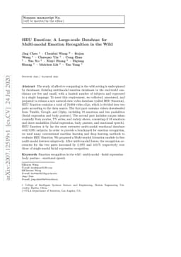 HEU Emotion: A Large-scale Database for Multi-modal Emotion Recognition
  in the Wild