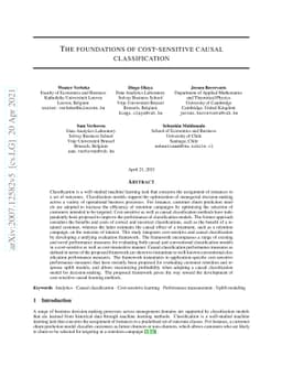 The foundations of cost-sensitive causal classification