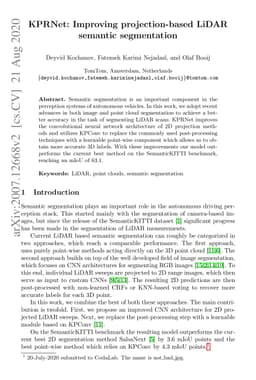 KPRNet: Improving projection-based LiDAR semantic segmentation