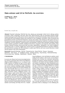 Data science and AI in FinTech: An overview