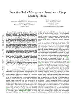 Proactive Tasks Management based on a Deep Learning Model
