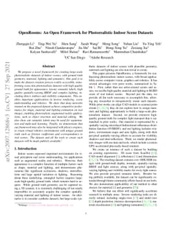 OpenRooms: An End-to-End Open Framework for Photorealistic Indoor Scene
  Datasets