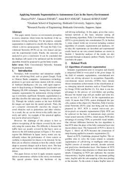 Applying Semantic Segmentation to Autonomous Cars in the Snowy
  Environment