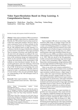 Video Super Resolution Based on Deep Learning: A Comprehensive Survey