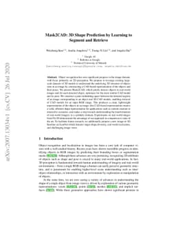 Mask2CAD: 3D Shape Prediction by Learning to Segment and Retrieve