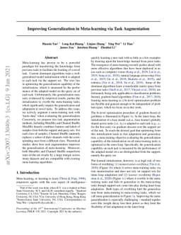 Improving Generalization in Meta-learning via Task Augmentation