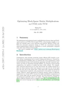 Optimizing Block-Sparse Matrix Multiplications on CUDA with TVM