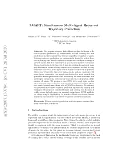 SMART: Simultaneous Multi-Agent Recurrent Trajectory Prediction
