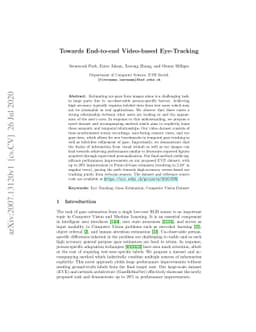 Towards End-to-end Video-based Eye-Tracking