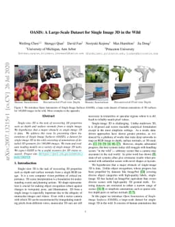 OASIS: A Large-Scale Dataset for Single Image 3D in the Wild