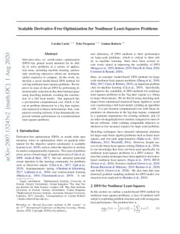 Scalable Derivative-Free Optimization for Nonlinear Least-Squares
  Problems