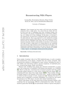 Reconstructing NBA Players