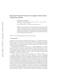 Inception Neural Network for Complete Intersection Calabi-Yau 3-folds