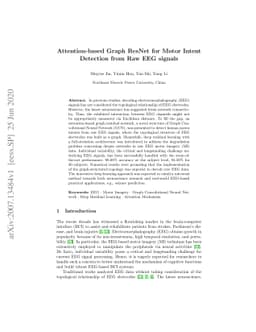 Attention-based Graph ResNet for Motor Intent Detection from Raw EEG
  signals