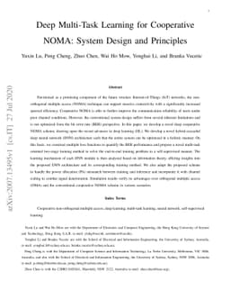 Deep Multi-Task Learning for Cooperative NOMA: System Design and
  Principles