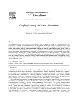 Coupling Learning of Complex Interactions