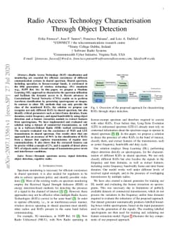 Radio Access Technology Characterisation Through Object Detection
