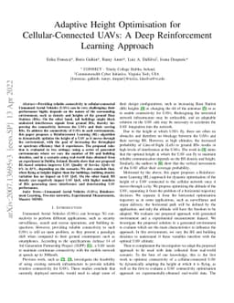 Adaptive Height Optimisation for Cellular-Connected UAVs using
  Reinforcement Learning