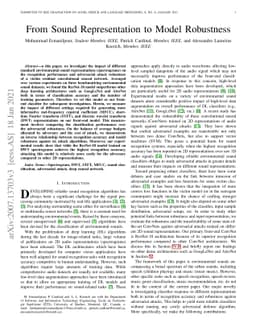 From Sound Representation to Model Robustness