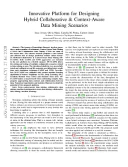 Innovative Platform for Designing Hybrid Collaborative & Context-Aware
  Data Mining Scenarios